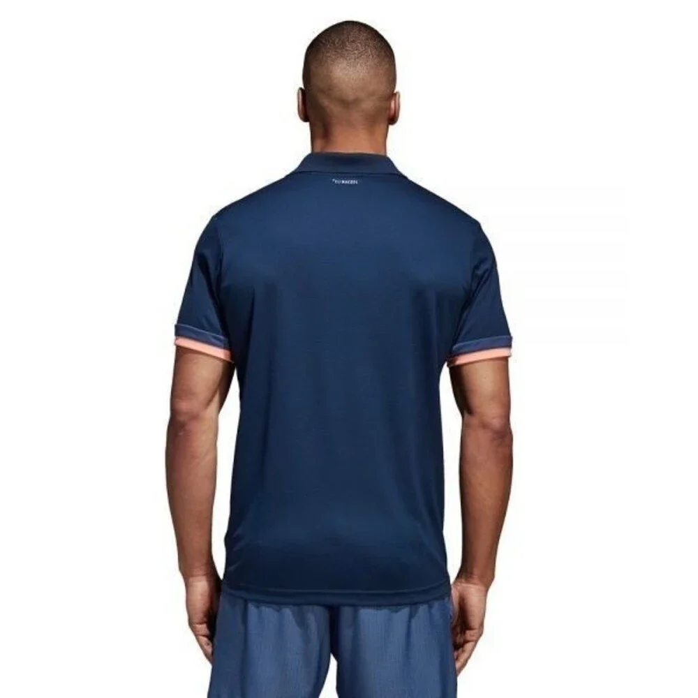adidas Mens XL ClimaCool Club 3-Stripes Polo Shirt Navy Tennis Golf Athletic
